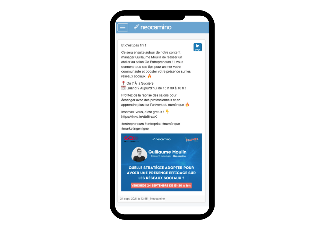réseaux sociaux neocamino